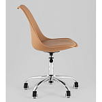 Офисный стул на металлическом основании EGGERY Brown пластик варинант исполнения - 4 | Loft Concept в Барнауле