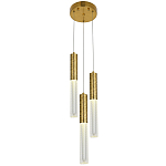 Подвесной светильник латунь Dew Drops Tube Brass Trio Hanging Lamp варинант исполнения - 2 | Loft Concept в Барнауле