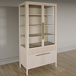 Витрина Primo со стеклянными фасадами и буфетом шпон Светлый дуб варинант исполнения - 3 | Loft Concept в Барнауле