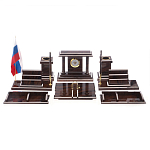 Настольный письменный набор из природного камня обсидиана с декором в виде Коня Team leader варинант исполнения - 2 | Loft Concept в Барнауле