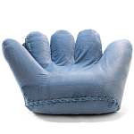 Дизайнерское плюшевое кресло в форме руки голубое Poltronova Joe Plush Baby Blue Armchair варинант исполнения - 1 | Loft Concept в Барнауле