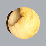 Настенно-потолочный светильник с плафоном в форме шара из алебастра Cryptocrystalline Stone варинант исполнения - 9 | Loft Concept в Барнауле