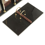 Настольный письменный набор из лемезита и змеевика с часами Royal Accessory варинант исполнения - 3 | Loft Concept в Барнауле