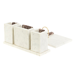 Настольный письменный набор из мрамора и креноида с гербом России Marble Accessory варинант исполнения - 3 | Loft Concept в Барнауле