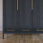 Большой Шкаф Primo Черный дуб с 3 дверьми и 3 выдвижными ящиками варинант исполнения - 2 | Loft Concept в Барнауле