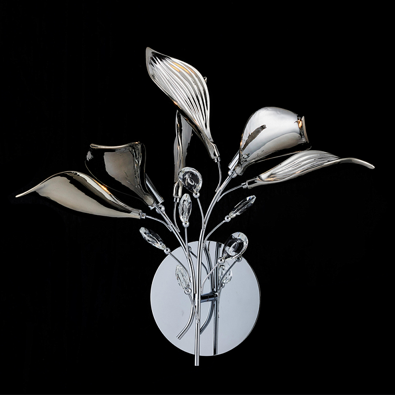 Бра с декором в виде листьев Silver Bouquet Хром Бра с декором в виде листьев Silver Bouquet Хром в Барнауле | Loft Concept