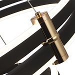 Люстра светодиодная с 3-мя плафонами в форме колец из акрила и алюминия с пультом для регулировки света Ring Horizontal Anthracite варинант исполнения - 8 | Loft Concept в Барнауле