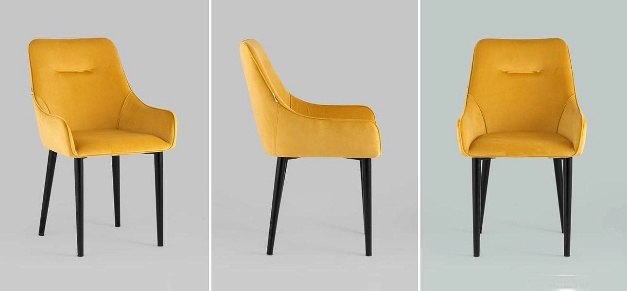 Стул Joan Chair Велюр Мандариновый Цвет Стул Joan Chair Велюр Мандариновый Цвет - Loft-Concept в Барнауле