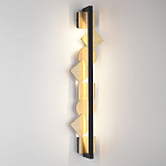 Бра вертикальное черного цвета с золотыми кругами и квадратами Gravyura варинант исполнения - 4 | Loft Concept в Барнауле