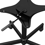 Стул с мягкой черной обивкой из велюра и подъемно-поворотным механизмом на колесиках Harper Black варинант исполнения - 5 | Loft Concept в Барнауле