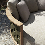 Дизайнерский уличный диван из массива дерева с плетеной спинкой PALINFRASCA Sofa варинант исполнения - 14 | Loft Concept в Барнауле