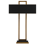 Настольная лампа прямоугольная с черным абажуром Strictness of Forms варинант исполнения - 2 | Loft Concept в Барнауле