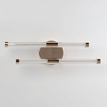 Бра с круглым основанием золотого цвета и двумя вертикальными плафонами Hex Scaffold варинант исполнения - 3 | Loft Concept в Барнауле