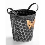 Железное кашпо Gold butterfly design варинант исполнения - 3 | Loft Concept в Барнауле