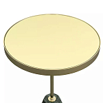 Кофейный столик с круглой зеркальной столешницей и мраморным основанием Stable Base варинант исполнения - 2 | Loft Concept в Барнауле