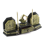 Настольный письменный набор из змеевика с часами и таблетницей Successful Leader варинант исполнения - 2 | Loft Concept в Барнауле