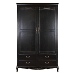 Шкаф черный с 4-мя ящиками и 2-мя дверцами в стиле Прованс Vintage варинант исполнения - 1 | Loft Concept в Барнауле