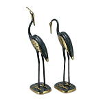 Статуэтка бронзовая пара Журавли синие Bronze Birds варинант исполнения - 2 | Loft Concept в Барнауле