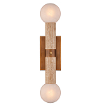 Бра цилиндрической формы с 2-мя плафонами белого цвета Marble Glow варинант исполнения - 1 | Loft Concept в Барнауле