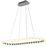 Люстра подвесная светодиодная с круглыми плафонами белого цвета PEARLS Suspension 100  варинант исполнения - 2 | Loft Concept в Барнауле