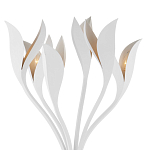 Торшер белый с плафонами в виде лепестков Delicate Flower варинант исполнения - 2 | Loft Concept в Барнауле