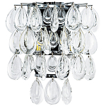Бра с хрустальными подвесками в виде капель Antoine Crystal Drops Chrome Wall Lamp варинант исполнения - 1 | Loft Concept в Барнауле