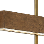 Люстра линейная прямоугольная Wooden Straight Shapes варинант исполнения - 1 | Loft Concept в Барнауле