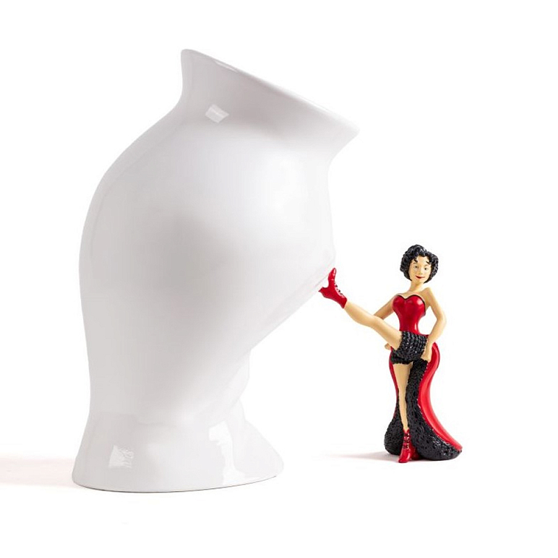 Ваза Seletti Circus Белый Красный Черный Ваза Seletti Circus Белый Красный Черный в Барнауле | Loft Concept