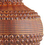 Настольная лампа темно-коричневая с тканевым абажуром в форме конуса Сhieftain варинант исполнения - 1 | Loft Concept в Барнауле