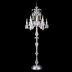 Торшер с 12-ю белыми текстильными абажурами и хрустальными подвесками Lustre Reverie варинант исполнения - 3 | Loft Concept в Барнауле