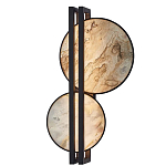 Бра из двух каменных дисков в металлической раме Constellation варинант исполнения - 1 | Loft Concept в Барнауле