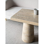 Столик приставной с квадратной столешницей Textured Cream Table варинант исполнения - 6 | Loft Concept в Барнауле