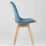 Стул с мягким велюровым сиденьем Arvika Blue варинант исполнения - 2 | Loft Concept в Барнауле