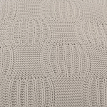 Подушка из хлопка рельефной вязки серого цвета Eden Line варинант исполнения - 3 | Loft Concept в Барнауле