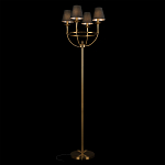 Торшер с металлическим основанием бронзового цвета с черными конусовидными абажурами Dignity варинант исполнения - 2 | Loft Concept в Барнауле