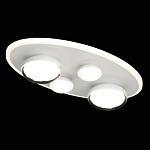 Потолочный светильник овальной формы белого цвета с 4-мя лампами Lunar Pebbles варинант исполнения - 2 | Loft Concept в Барнауле