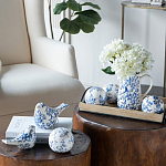  Набор керамических шаров с синей росписью Oriental Blue & White Ornament Vases варинант исполнения - 4 | Loft Concept в Барнауле