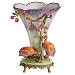 Ваза с цесарками из фарфора с бронзовыми элементами Garden of Eden варинант исполнения - 1 | Loft Concept в Барнауле