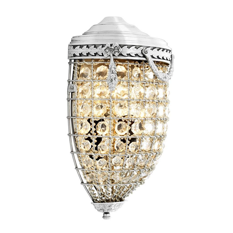 Бра Eichholtz Wall Lamp Emperor Nickel Никель Прозрачный (Transparent) в Барнауле | Loft Concept 
