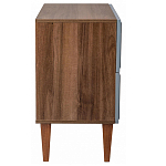 Тумба прикроватная серая из массива бука с 2-мя ящиками Wenge Light варинант исполнения - 3 | Loft Concept в Барнауле