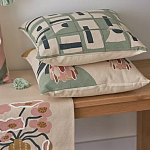 Подушка декоративная зеленого цвета с геометрическим рисунком Divine Abstractions варинант исполнения - 6 | Loft Concept в Барнауле