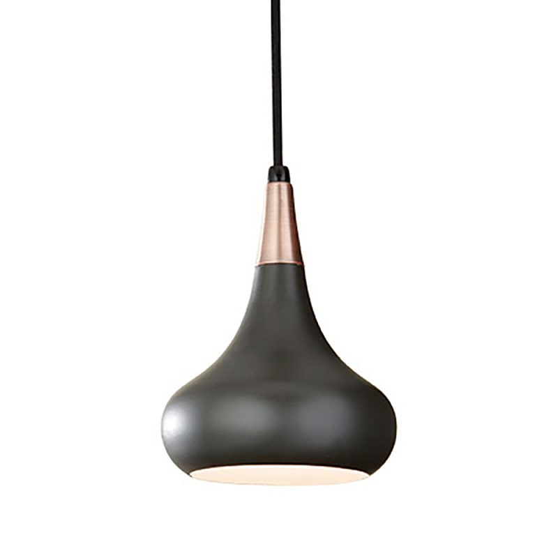  Подвесной светильник с каплевидным плафоном темного цвета Feiss Бронза Черный Графит в Барнауле | Loft Concept 