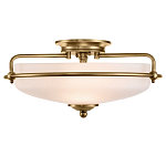 Потолочный светильник со стеклянным плафоном на изогнутых кронштейнах Quoizel  варинант исполнения - 11 | Loft Concept в Барнауле