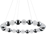Светодиодная кольцевая люстра Crystal Globule Chrome Chandelier варинант исполнения - 3 | Loft Concept в Барнауле