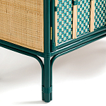 Комод для посуды из ротанга Felice Rattan Green варинант исполнения - 5 | Loft Concept в Барнауле