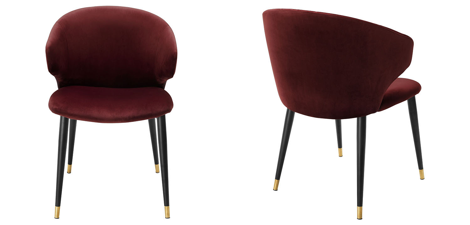 Стул Eichholtz DINING CHAIR VOLANTE burgundy Стул Eichholtz DINING CHAIR VOLANTE burgundy - Loft-Concept в Барнауле