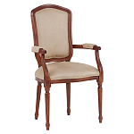 Стул с подлокотниками из натурального бука бежевый Solid Luxury варинант исполнения - 2 | Loft Concept в Барнауле