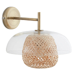 Бра с плафоном из плетенного бамбука Corzine варинант исполнения - 1 | Loft Concept в Барнауле