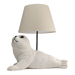 Настольная лампа в детскую Белый морской котик варинант исполнения - 1 | Loft Concept в Барнауле