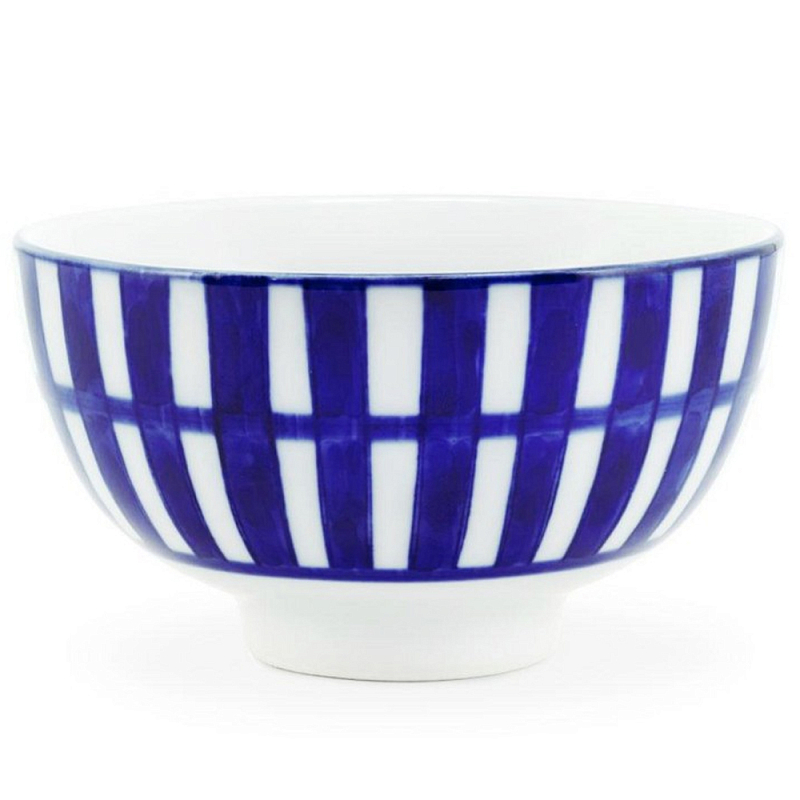 Салатник Cup Chino Белый Синий Салатник Cup Chino Белый Синий в Барнауле | Loft Concept